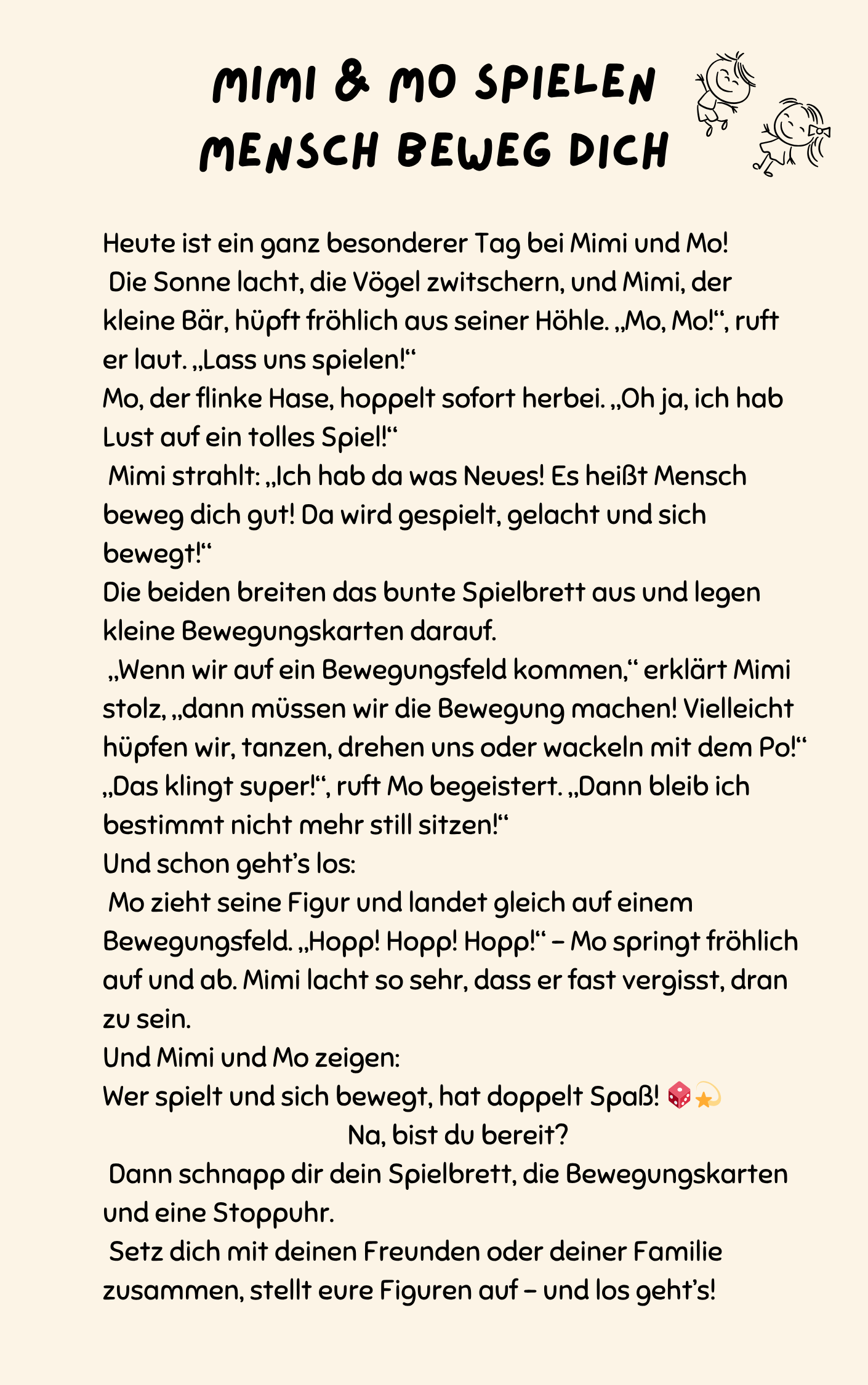 Mensch beweg dich