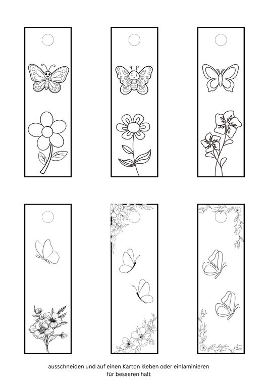 Lesezeichen zum selbst gestalten