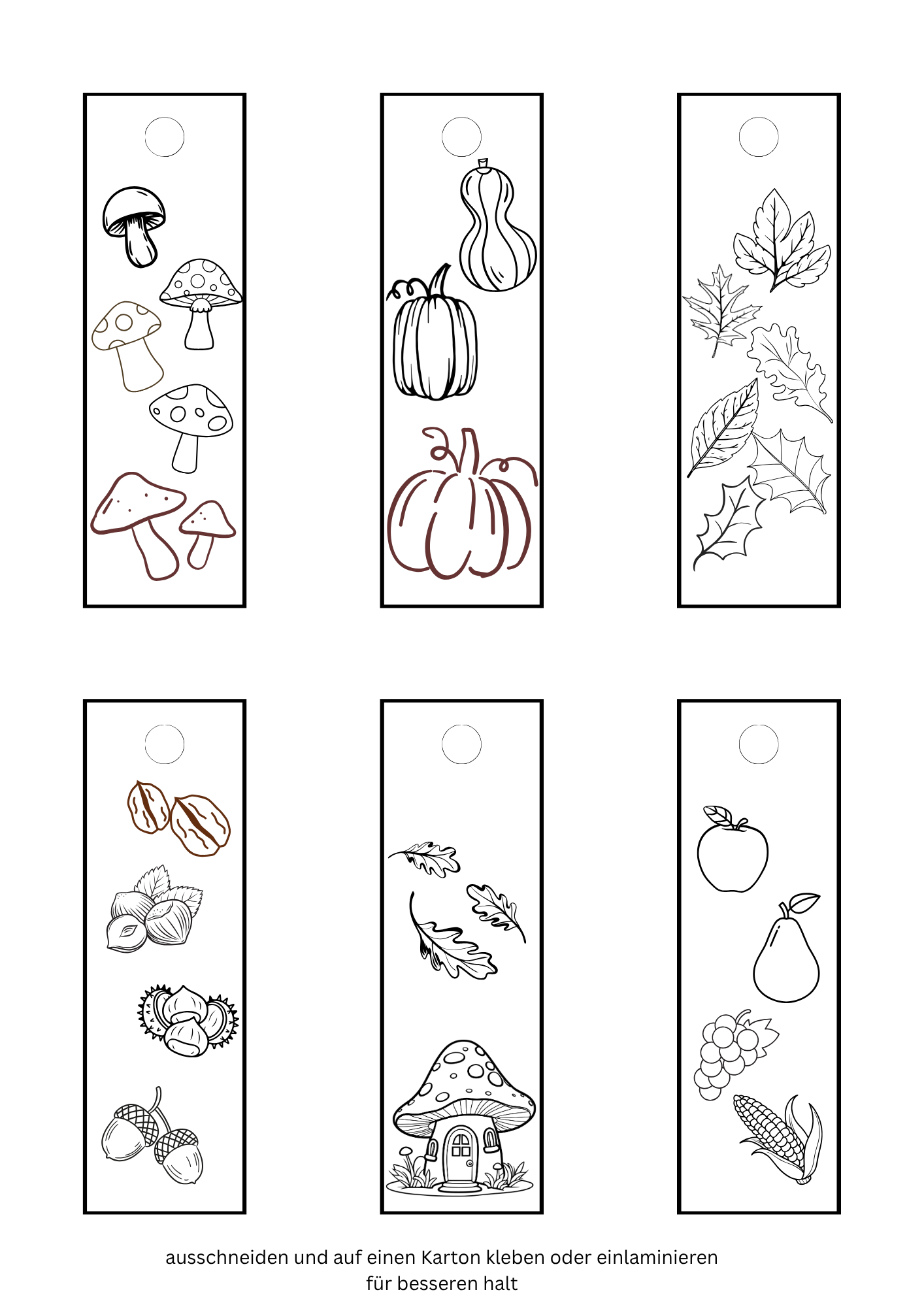 Lesezeichen zum selbst gestalten