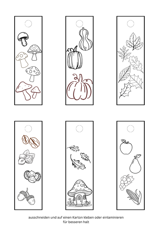 Lesezeichen zum selbst gestalten