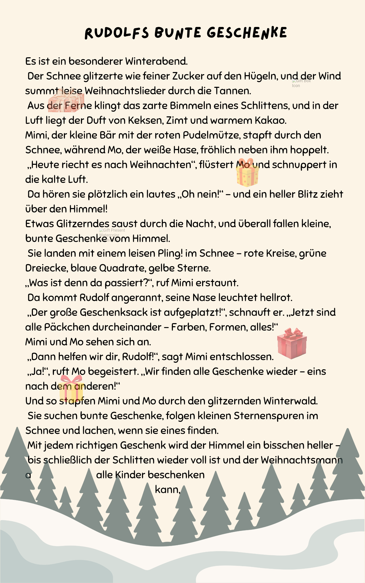 Rudolfs bunte Geschenke