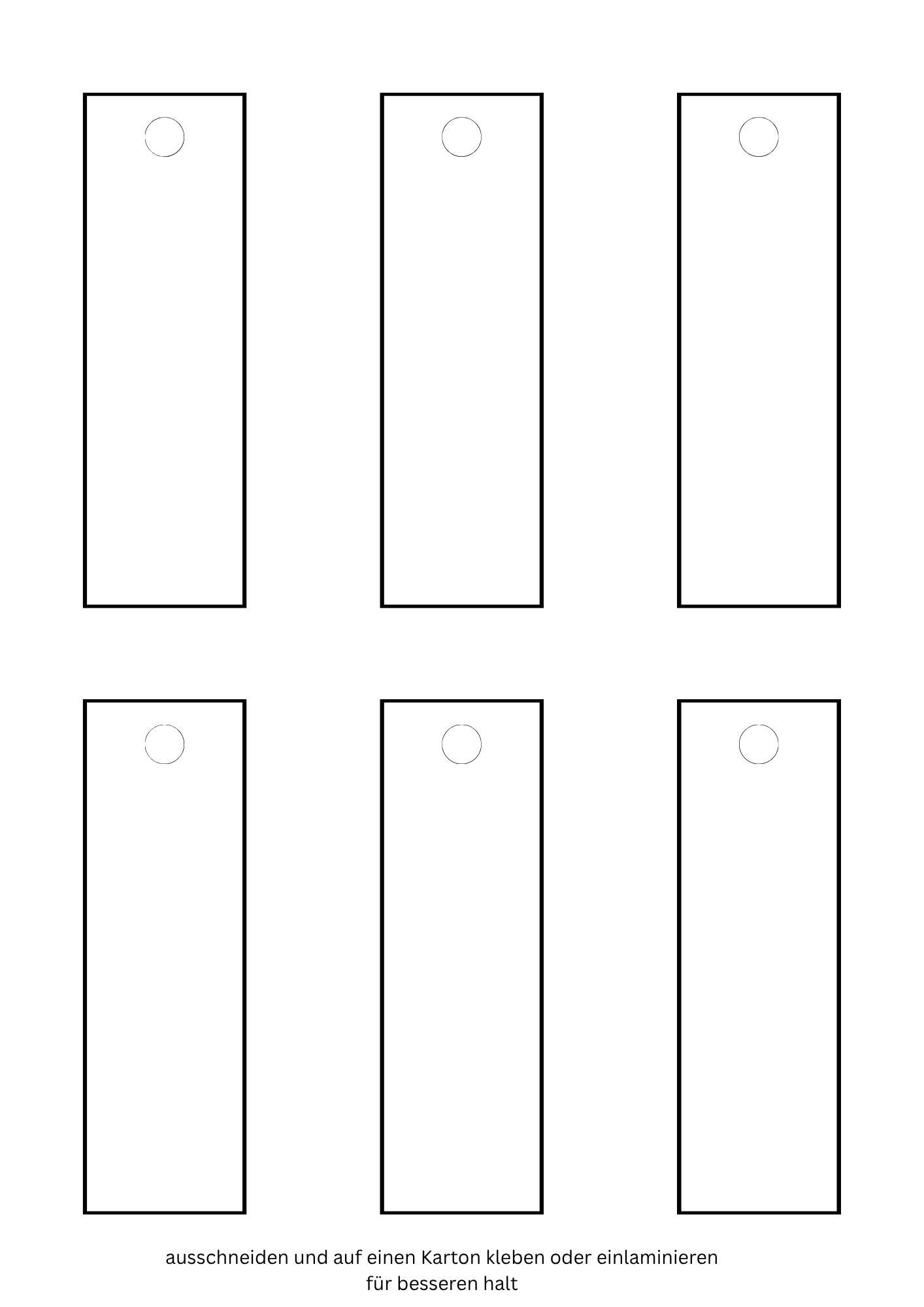 Lesezeichen zum selbst gestalten