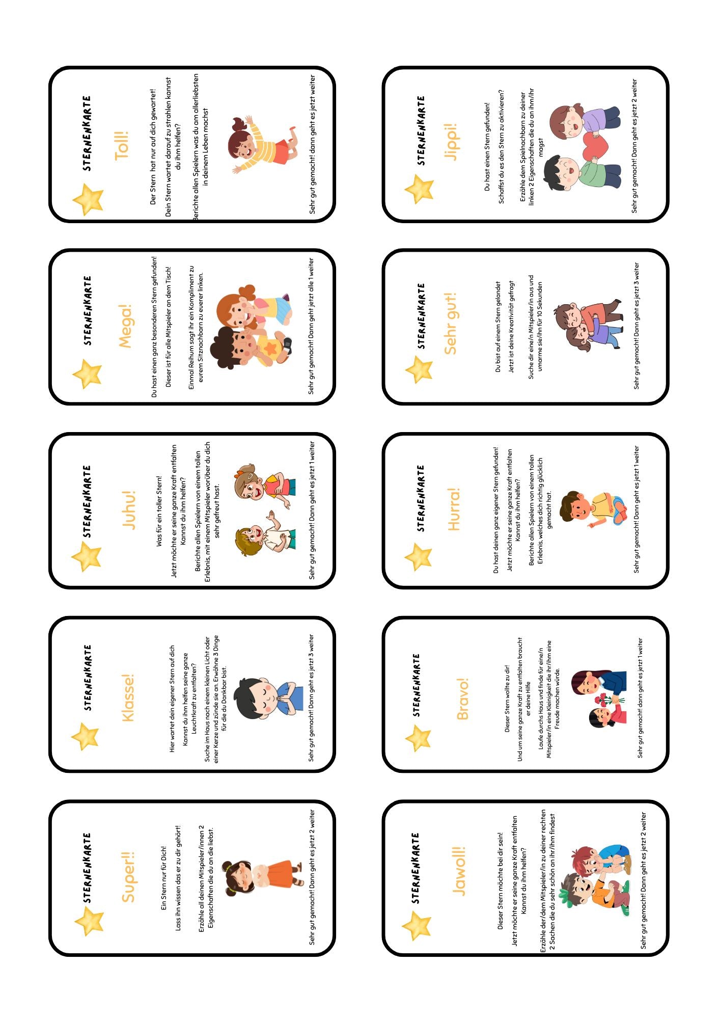 Sternkarten Holt euch den Zauber nach Hause