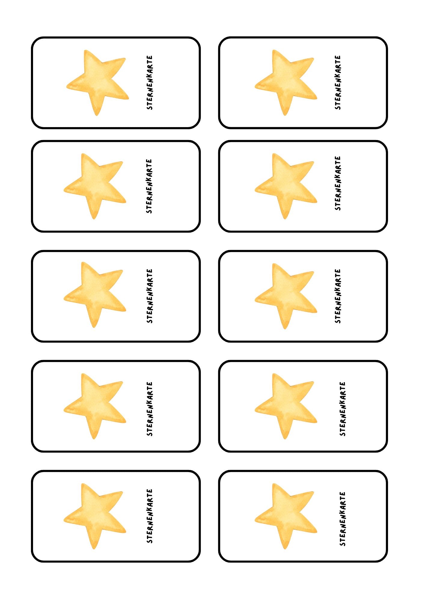 Sternkarten Holt euch den Zauber nach Hause