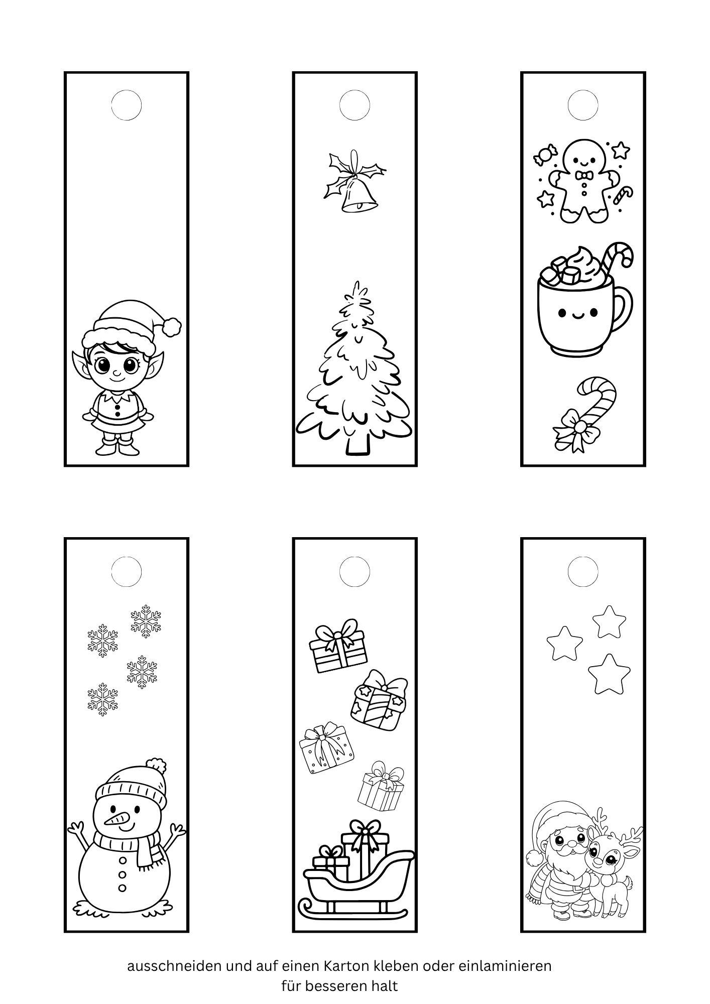 Lesezeichen zum selbst gestalten